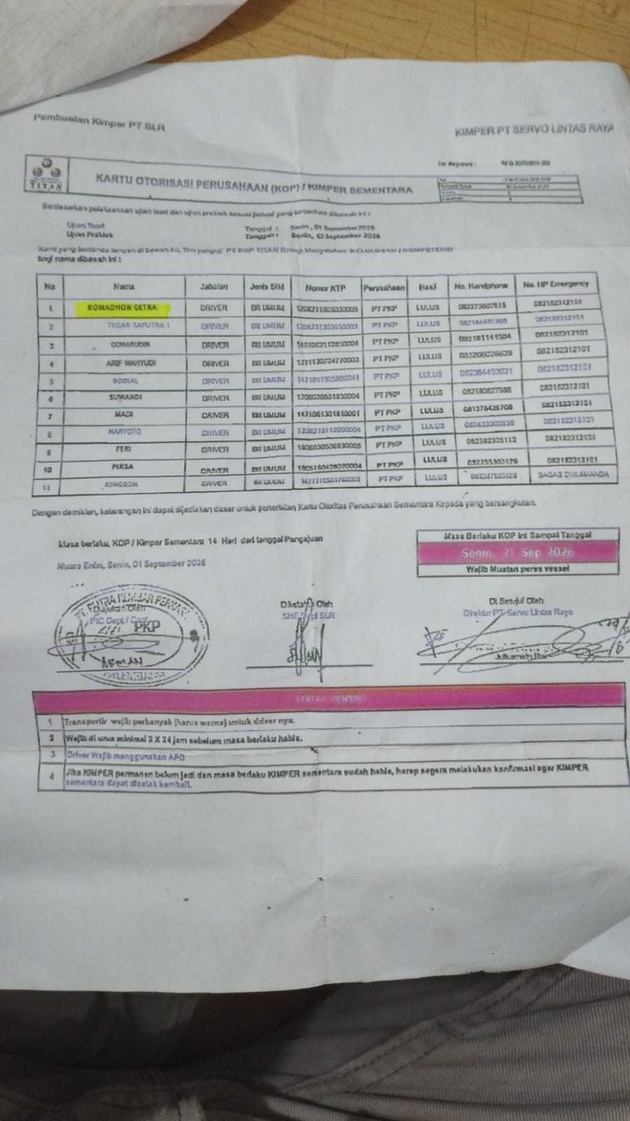 Gambar Sidak